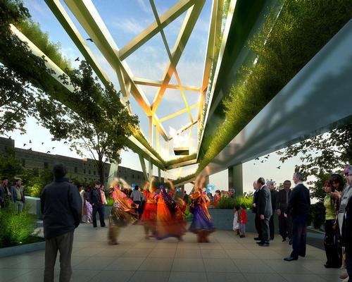 'The design had to navigate between two extreme emotions: sadness and tragedy, through the weight of history, and of joy and hope, as the nation looks to the future,' said Libeskind / Crystal