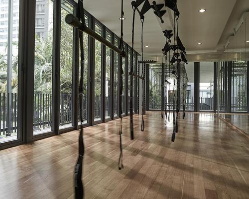 The ‘Fit’ studio can accommodate group exercise classes such as yoga and Zumba, and showcases the highly-configurable Queenax workout system