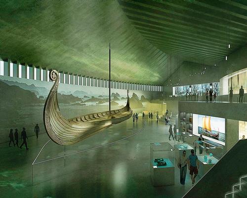 Viking boats and artefacts are among the fragile cultural exhibits on display / AART Architects