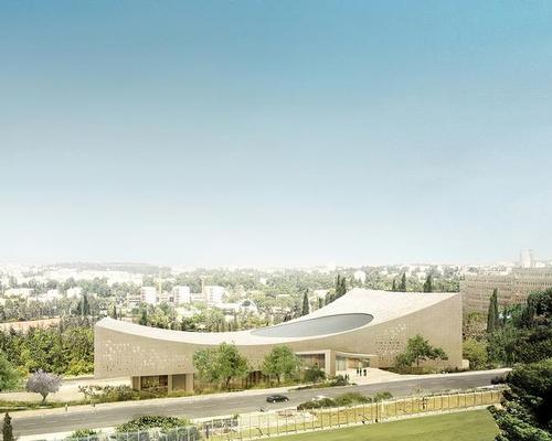 The library is located in Jerusalem’s National District adjacent to Israel’s parliament building / Herzog & de Meuron