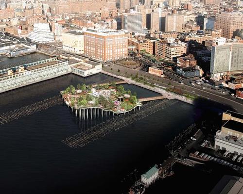 The structure will be built to replace Manhattan's ageing Pier 54 on the Hudson River / Image by Luxigon