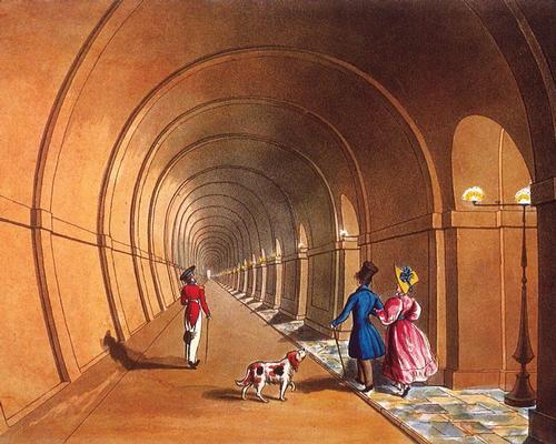 The Thames Tunnel was the first in the world to be built underwater, and provided a way for pedestrians to cross the river / Brunel Museum