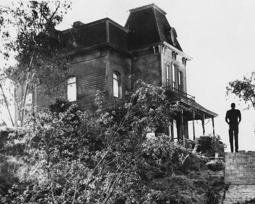 The house that featiures in Alfred Hitchcock's classic horror film Psycho influenced the shape of Parker's installation
