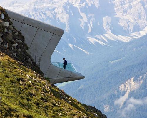 The museum offers unique views of both the Dolomites and the Alps / Zaha Hadid Architects