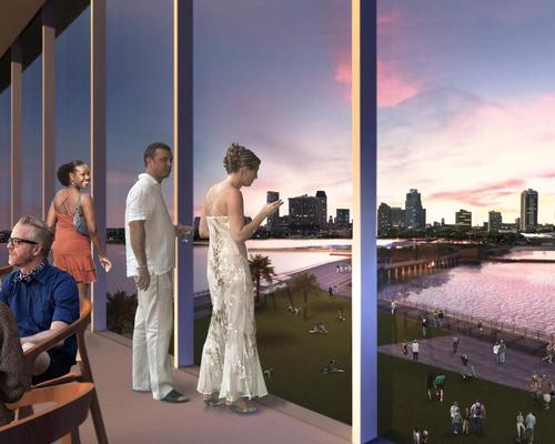 Visitors to the observation platforms will have a panoramic view of Tampa Bay and the pier below / New St Pete Pier