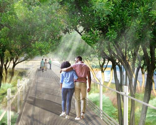 Green footpaths will create new places for visitors to relax / New St Pete Pier