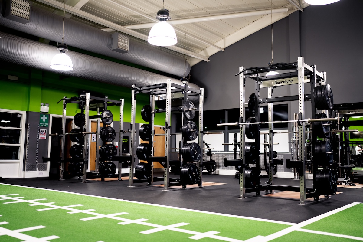 Stainless steel lifting racks at Bannatyne Hastings / IndigoFitness