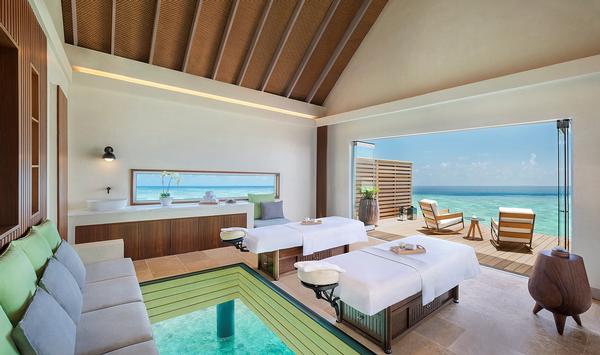 The 10 treatment rooms are either located in overwater villas or nestled in the site’s rich botanical gardens