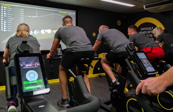 An office space was transformed into a dedicated Skillbike studio