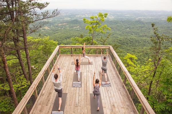 Activities embrace the outdoors – from treeline yoga and creekside meditation to mindful nature walks