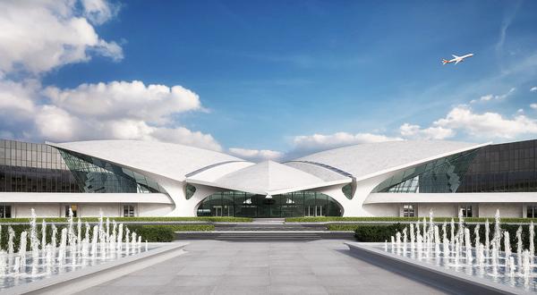 The original air terminal was conceived by Eero Saarinen and opened in 1962. / Image courtesy of MCR