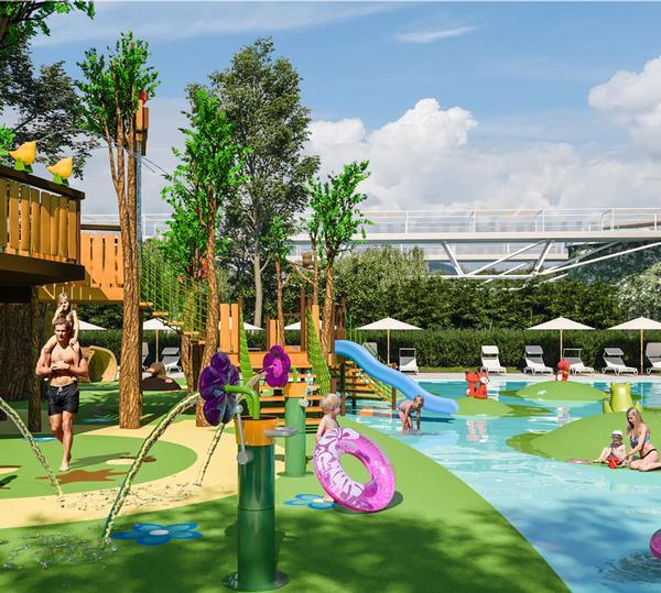 At the heart of Nagyerdo
forest, the waterpark has been conceived as 
a centre of wellness