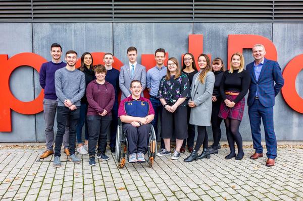 The CIMSPA Youth Panel is chaired by Malcolm McPhail (far right), group CEO of Life Leisure, and consists of 13 young people aged 16 - 24