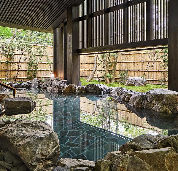 The spa taps into hot spring waters which are very rare in the region