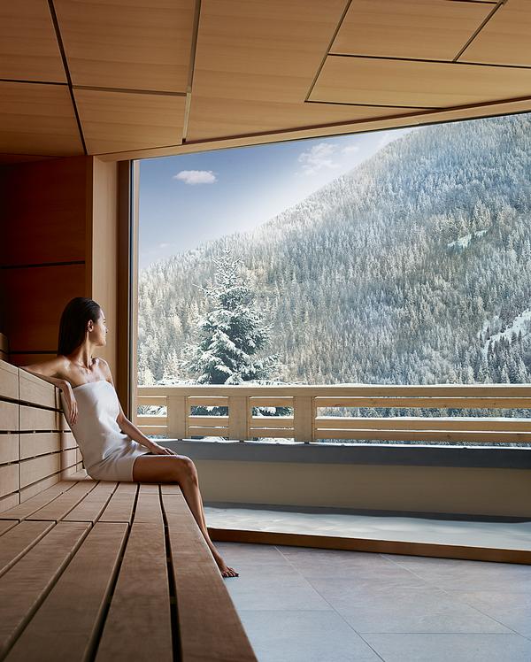 The vast thermal area is the star of the spa. 