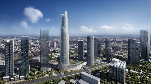 Visually, the Azrieli Tower can be compared to depictions of the Tower of Babel, a popular subject in European Renaissance art. / Courtesy of KPF