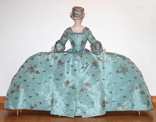 The Court Mantua dress from 1750 that will be displayed at Tullie House Museum and Art Gallery
