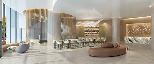Interior design firms attached to the project include Hirsch Bedner Associates and Weber Thompson. / Courtesy of Fortress Development