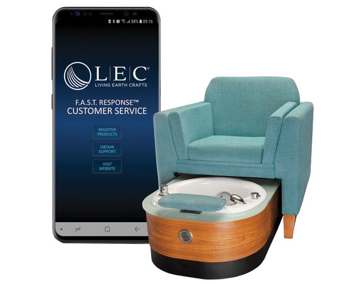 The Living Earth Crafts app enables users to troubleshoot equipments issues and organise service calls directly with LEC's service department / 