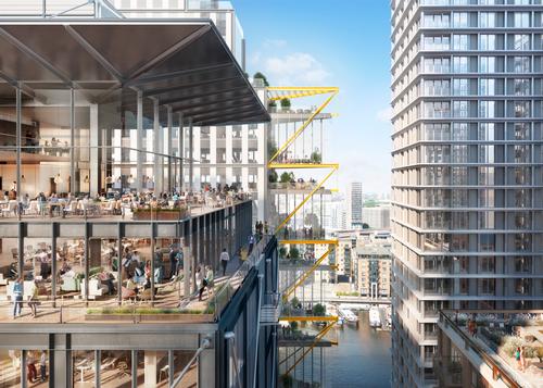 The entire Wood Wharf master plan is slated to be delivered by 2023. / Courtesy of Pilbrow and Partners