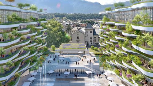The facility will also boast sky villas, a commercial gallery, spa facilities, and an exhibition space. / Courtesy of Vincent Callebaut