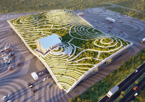 The rooftop park will also feature fruit gardens and rest areas. / Courtesy of MVRDV
