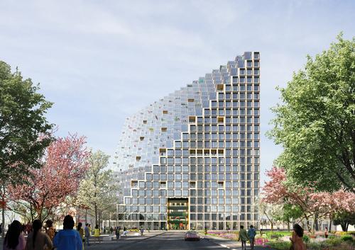 The project is expected to be completed in 2020. / Courtesy of OMA/ Image by Bloomimages