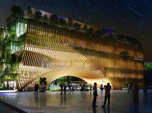 The Green Ark will feature shops, a restaurant, an agora, and a terrace. / Courtesy of Vincent Callebaut/Assar