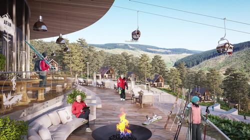 Afan Valley will also offer 600 private lodges and apartments. / Courtesy of Afan Valley Adventure Resort
