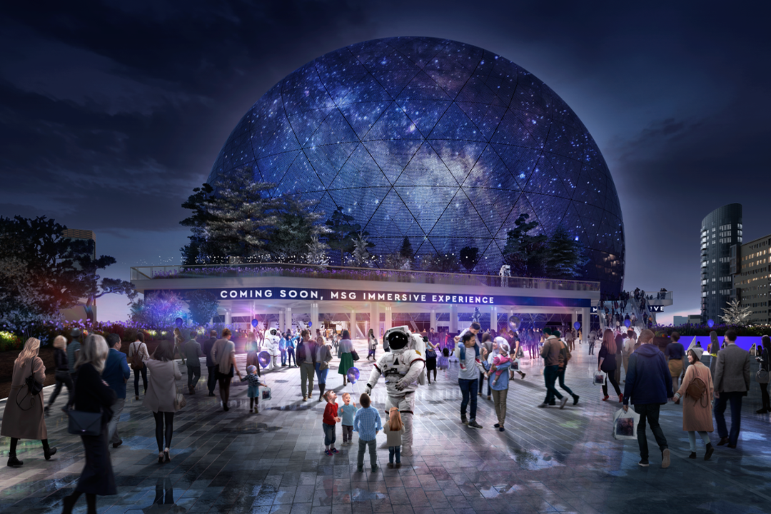 The massive spherical structure is designed by Populous. / Courtesy of The Madison Square Garden Company
