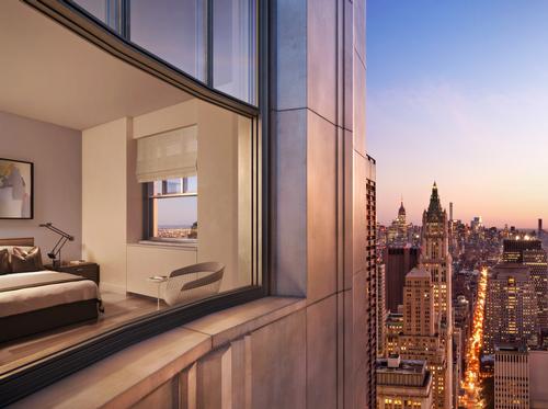 Acquired by Macklowe Properties in 2014, One Wall Street will have extensive leisure and fitness amenities, including a Life Time-branded health club. / Courtesy of Macklowe Properties/SLCE Architects