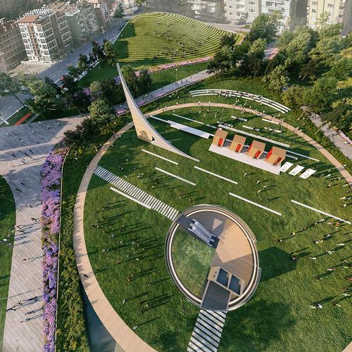 The new space will boast an open-air theatre, a library, and an arts centre. / Courtesy of ONZ Architects