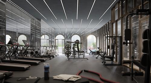 The 130 William residences will also be home to a gym and yoga room. / Rendering by Binyan Studios