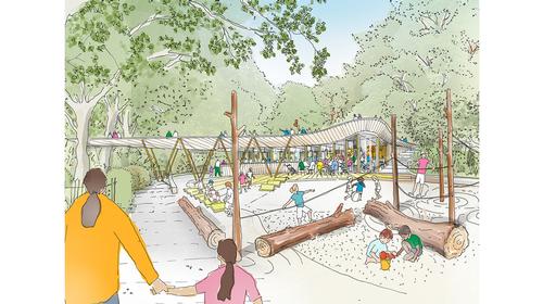 The Kindercafe is a child-friendly, play orientated cafe pavilion that opens onto an old boating lake / Studio Egret West