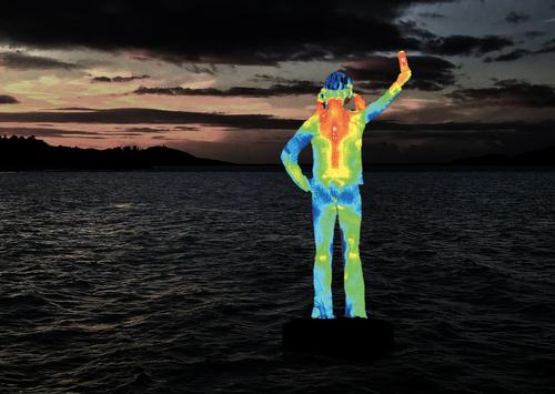 Ocean Siren will be a solar-powered sculpture which uses live temperature data to give a visual representation of rising sea temperatures through the use of changing colours / Jason deCaires Taylor