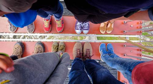 And here's the view through that gap - 57 metres above the sea / English Heritage/Jim Holden