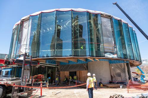 Glass installation at the Sie Welcome Center, May 2019 / Denver Art Museum