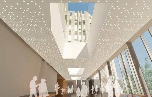 A skylight view from the Martin Building / Fentress Architects and Machado Silvetti