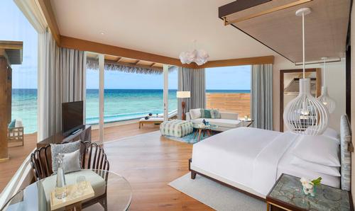 Interiors focus on comfort and lightness combined with unique experiences in a genuine Maldivian getaway atmosphere