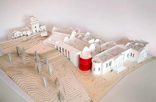 A model showing an aerial view of the entire museum / Renfrewshire Council/AL_A