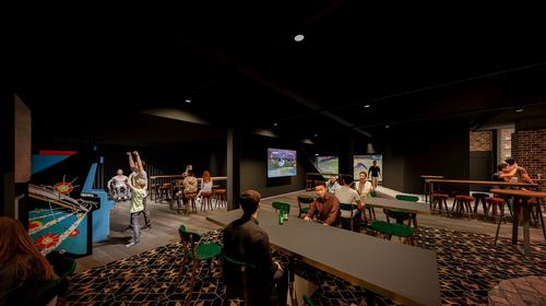 There will be an arcade for casual gaming in the basement / Populous