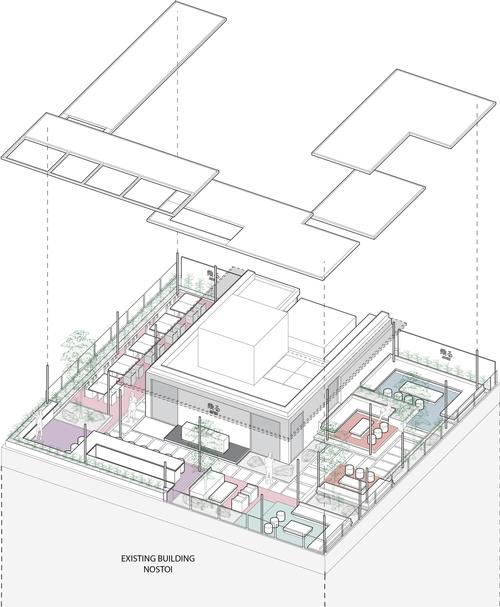 Noru is built on the roof of an existing hotel in Jakarta / K-Thengono Design