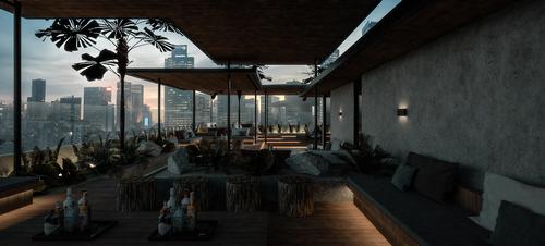 Other natural elements used in the design include stone and Bengkirai – a local hardwood from Indonesia / K-Thengono Design