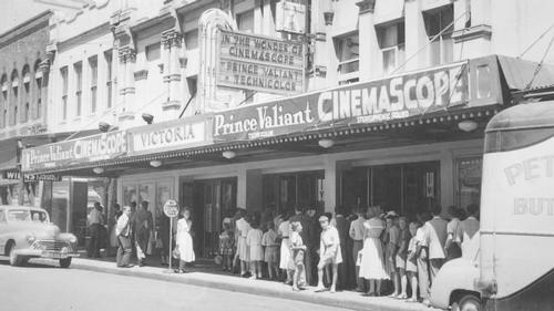 The balcony was eventually removed and replaced with signage