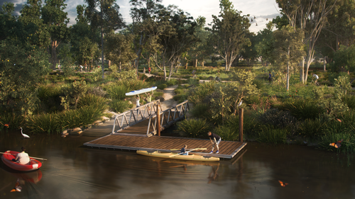 There will be a site for canoeing and kayaking on the creek / Oxley Creek Transformation