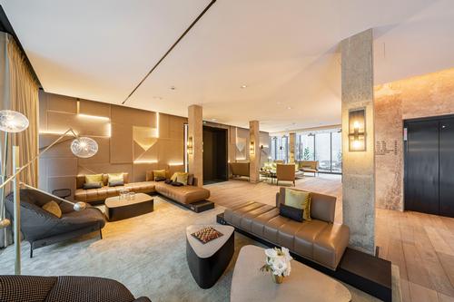 Julie Fuillet Studio's interior design uses a colour palette of gold, green and natural tones / Naiim de la Lisière