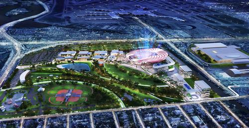 The proposed development covers 131ac (53ha) / Inter Miami CF