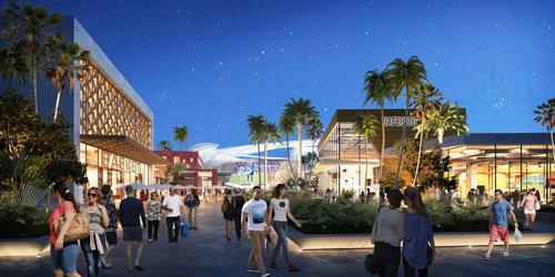 Outside the stadium, the development will feature a hotel, restaurants and shops / Inter Miami CF