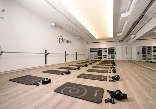 The main exercise space has an ergonomic floor to reduce the pressure on joints when people are training / P.volve