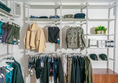 A retail section provides somewhere to sell clothing and equipment / P.volve